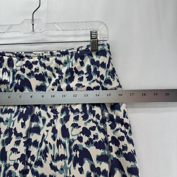 V A Core Leggings Women Sz L High Rise Pull On Animal Print Blue/Ivory - Picture 7 of 10